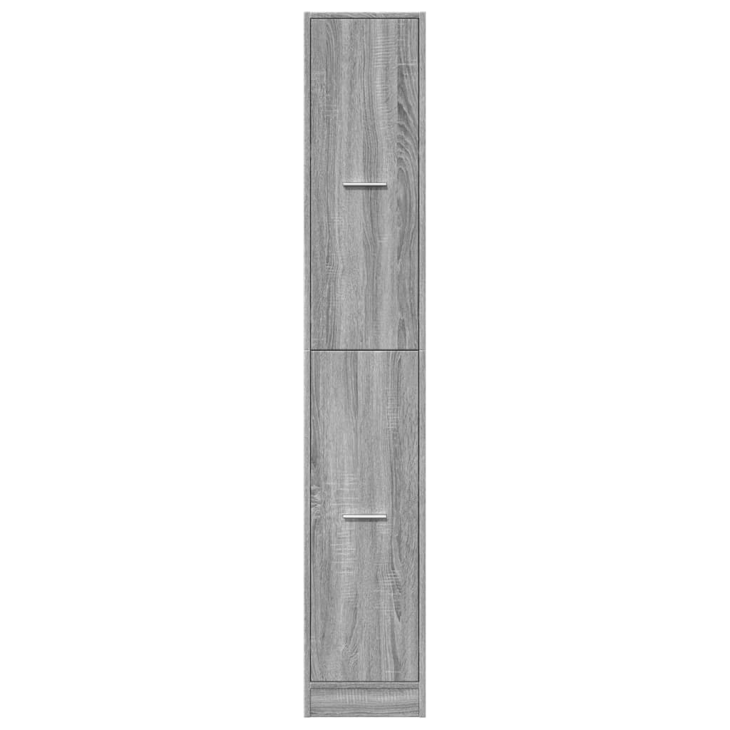 Apothecary Cabinet Grey Sonoma 30x41x174.5 cm Engineered Wood
