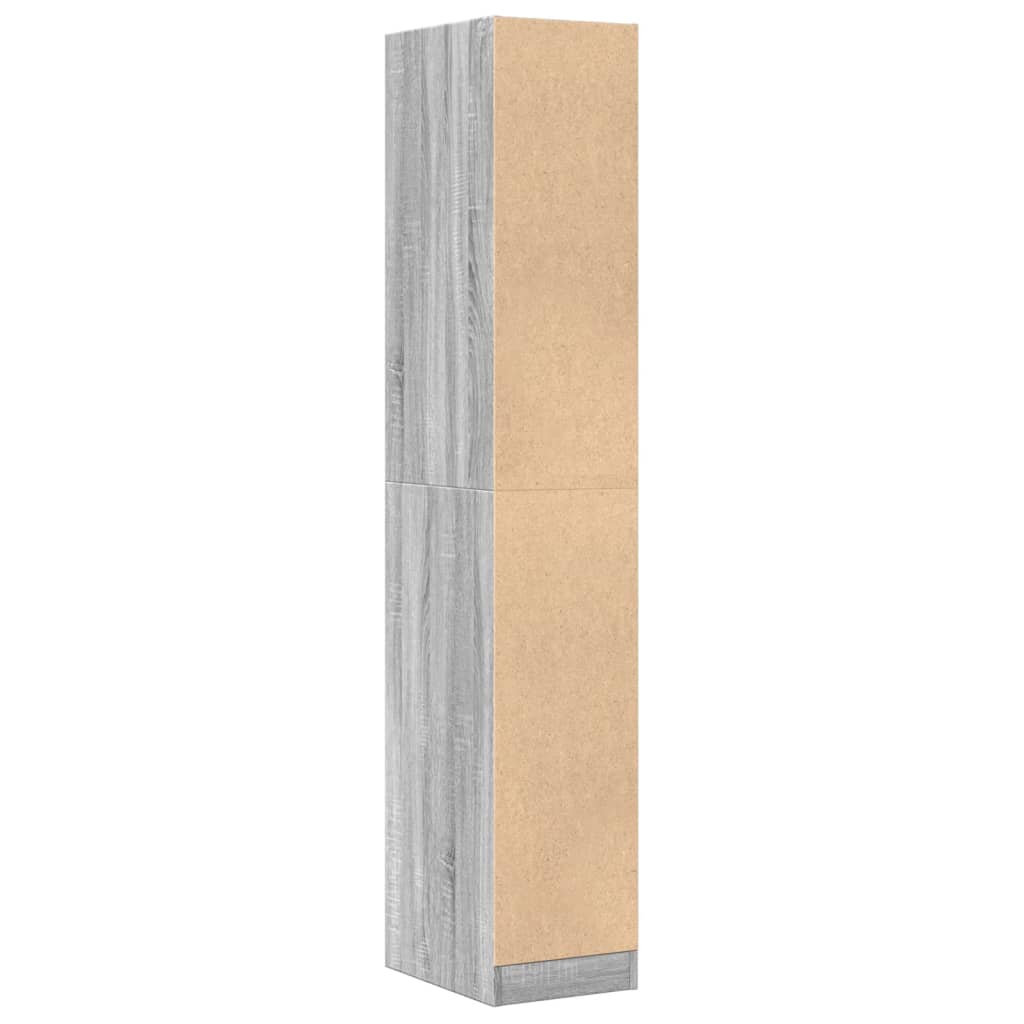 Apothecary Cabinet Grey Sonoma 30x41x174.5 cm Engineered Wood