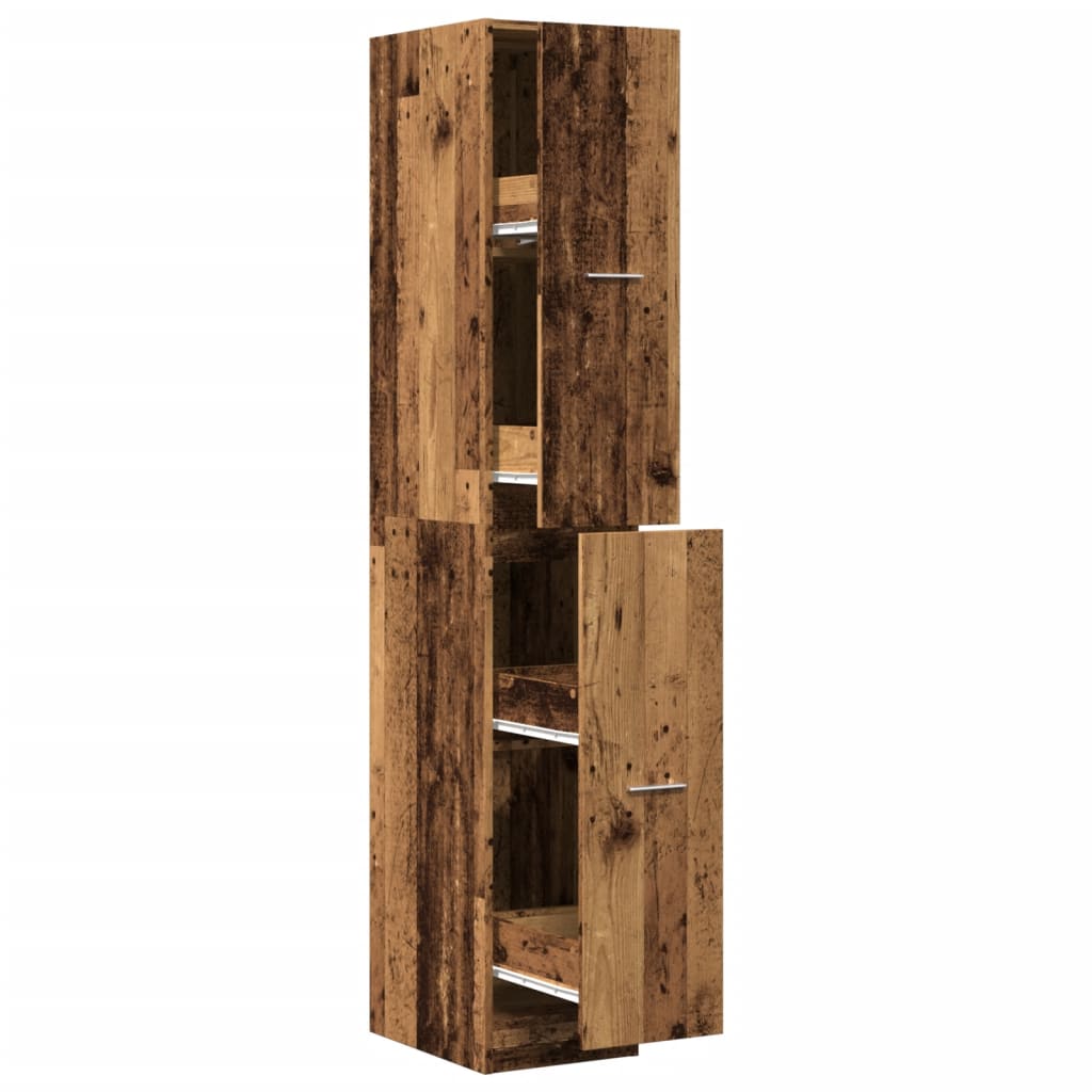 Apothecary Cabinet Old Wood 30x41x174.5 cm Engineered Wood