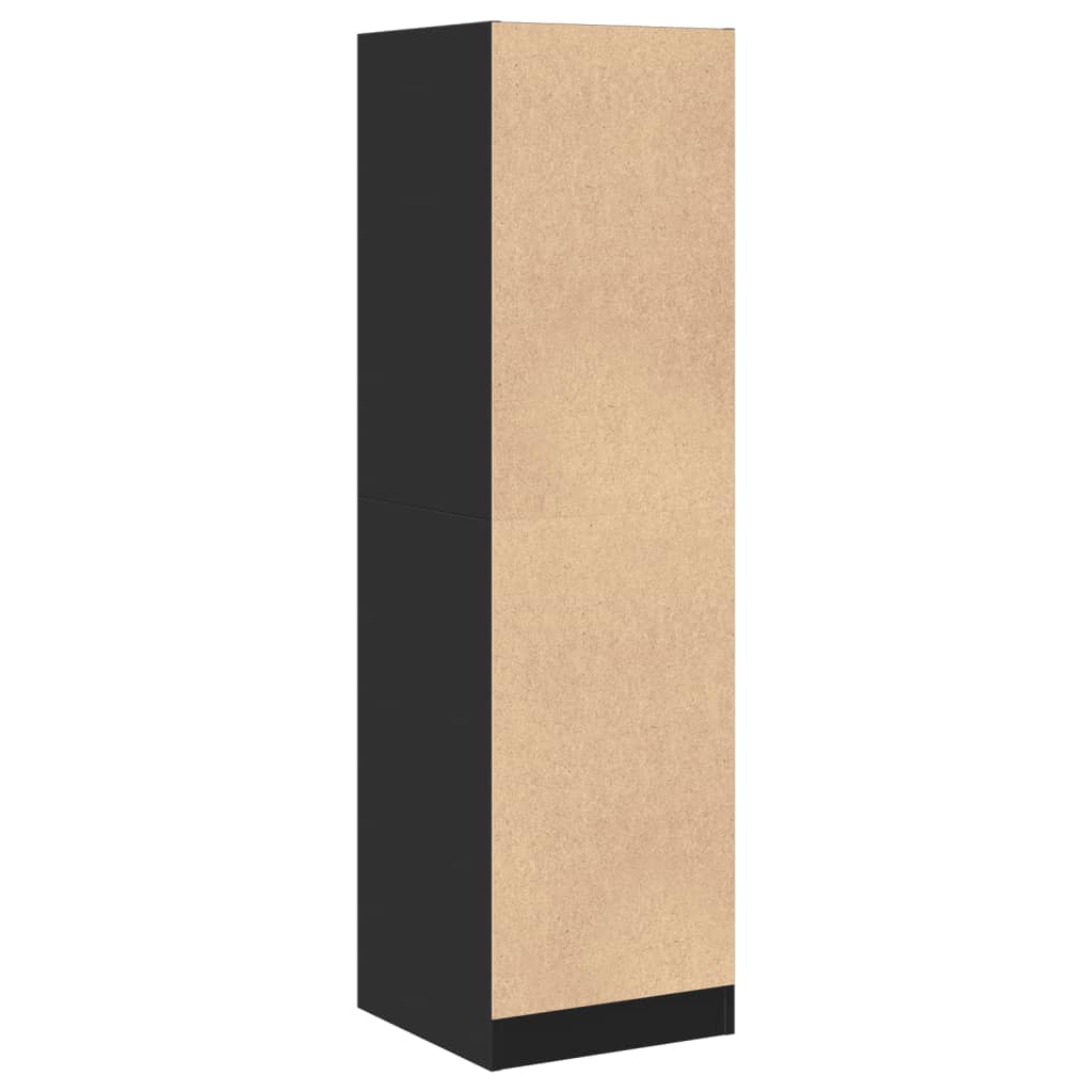 Apothecary Cabinet Black 40x41x144.5 cm Engineered Wood