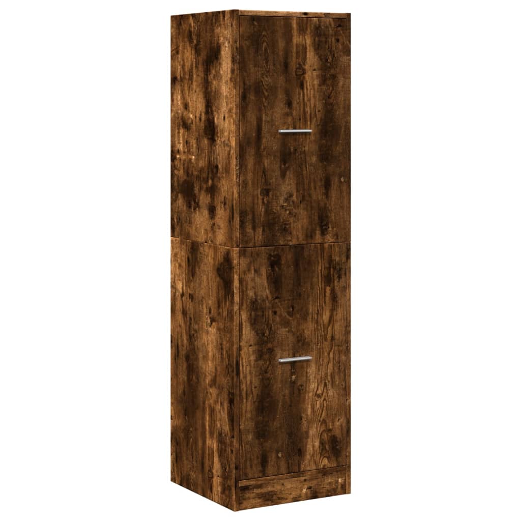 Apothecary Cabinet Smoked Oak 40x41x144.5 cm Engineered Wood