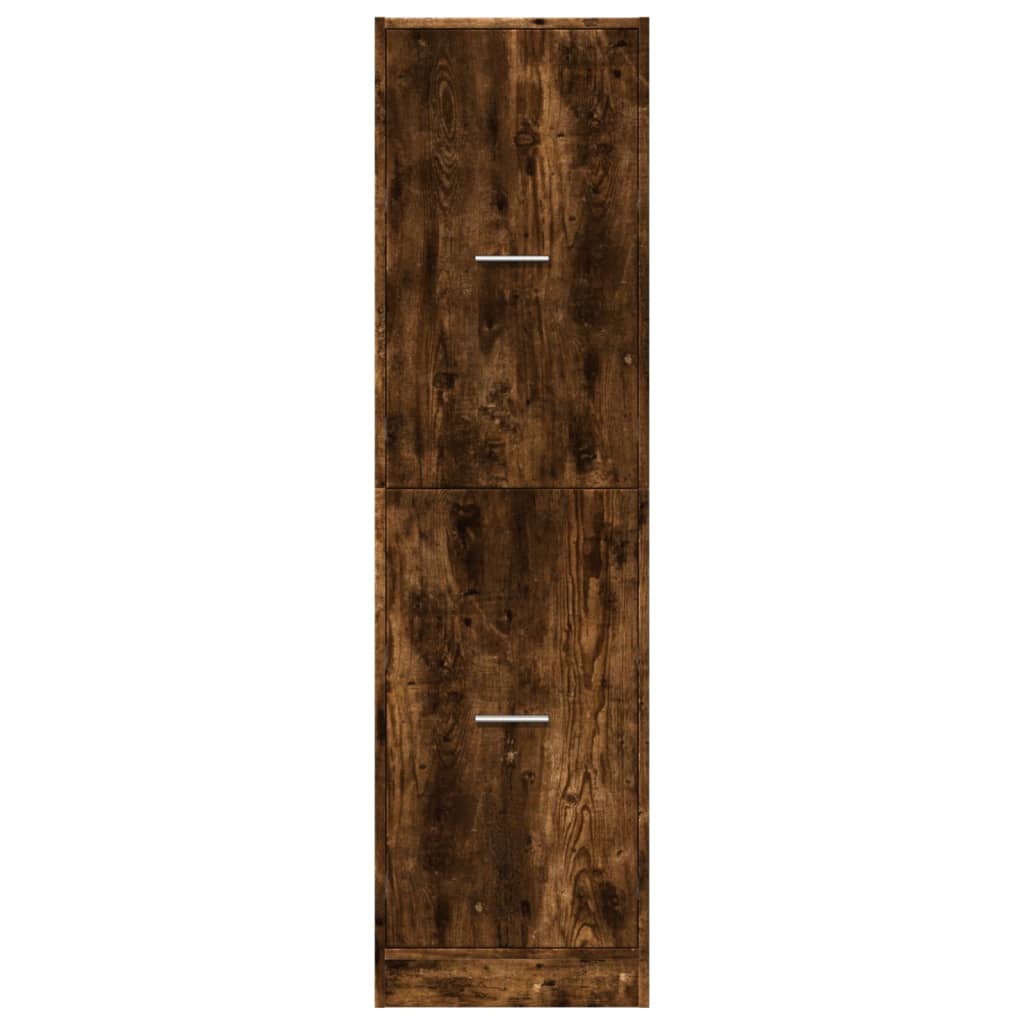 Apothecary Cabinet Smoked Oak 40x41x144.5 cm Engineered Wood