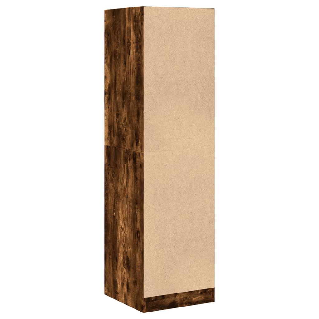 Apothecary Cabinet Smoked Oak 40x41x144.5 cm Engineered Wood