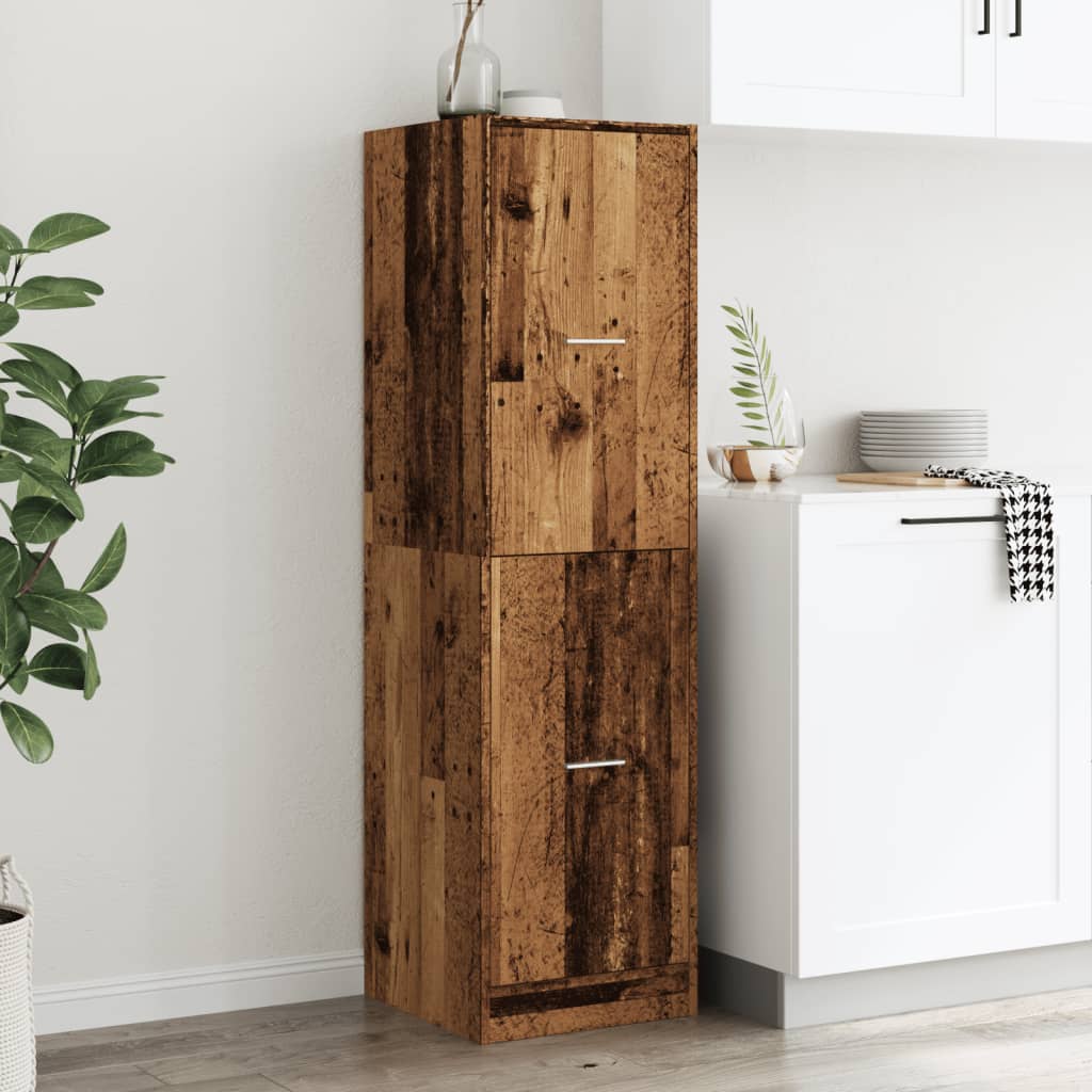 Apothecary Cabinet Old Wood 40x41x144.5 cm Engineered Wood