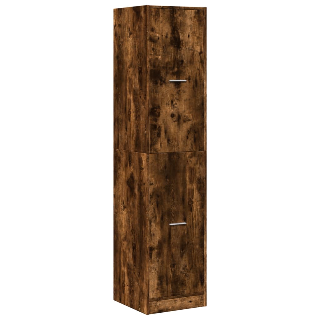 Apothecary Cabinet Smoked Oak 40x41x174.5 cm Engineered Wood