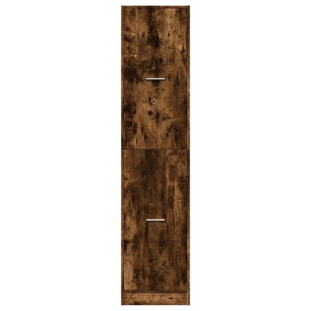 Apothecary Cabinet Smoked Oak 40x41x174.5 cm Engineered Wood