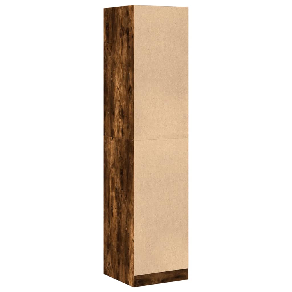 Apothecary Cabinet Smoked Oak 40x41x174.5 cm Engineered Wood