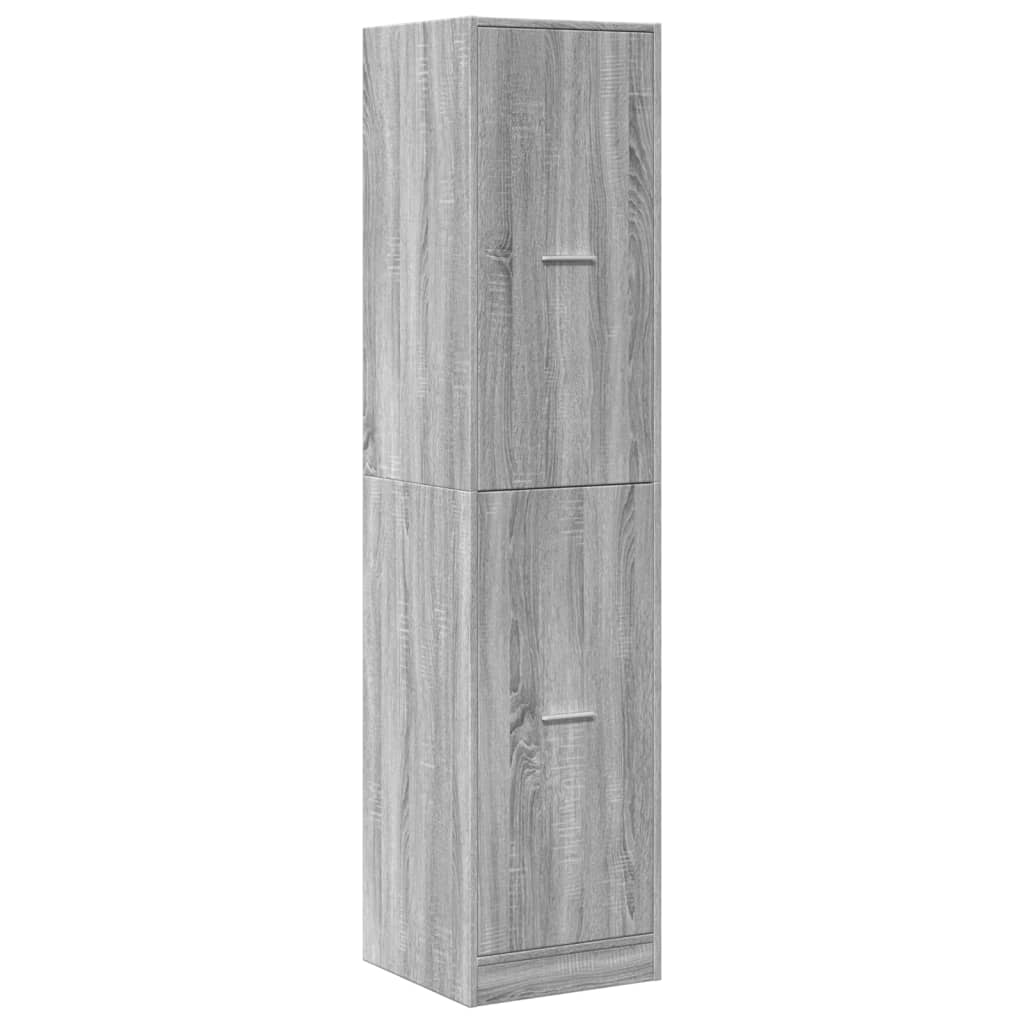 Apothecary Cabinet Grey Sonoma 40x41x174.5 cm Engineered Wood