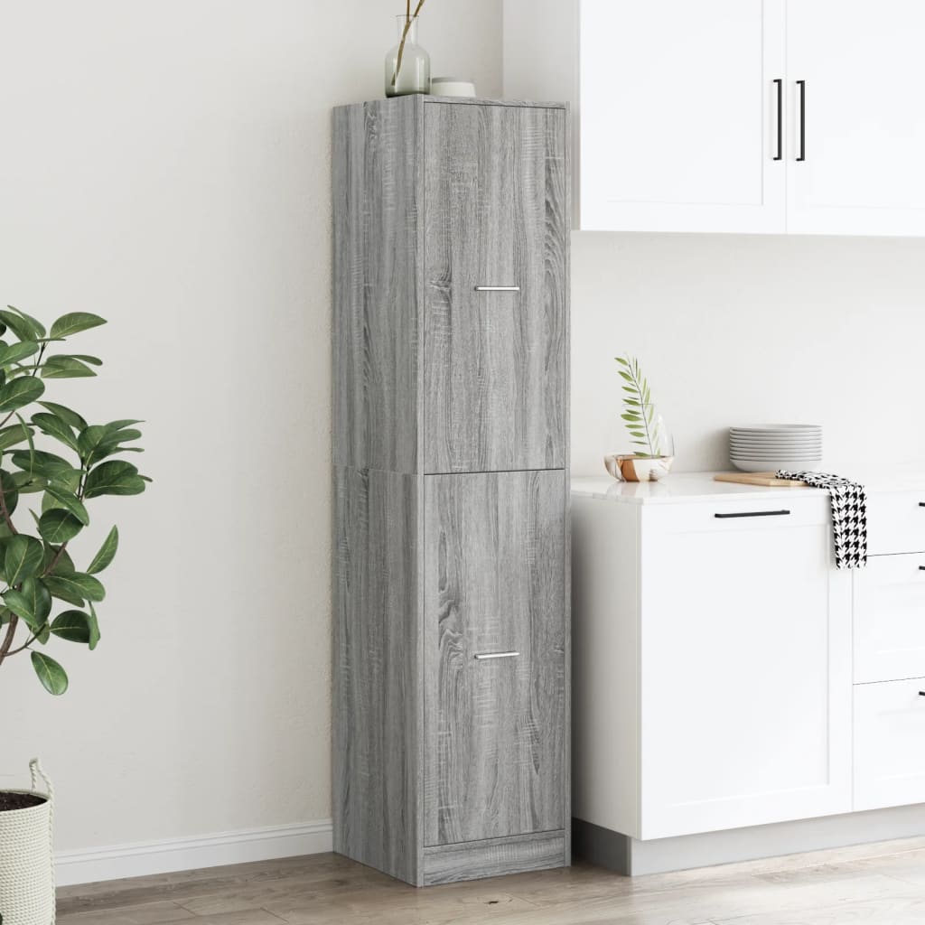 Apothecary Cabinet Grey Sonoma 40x41x174.5 cm Engineered Wood