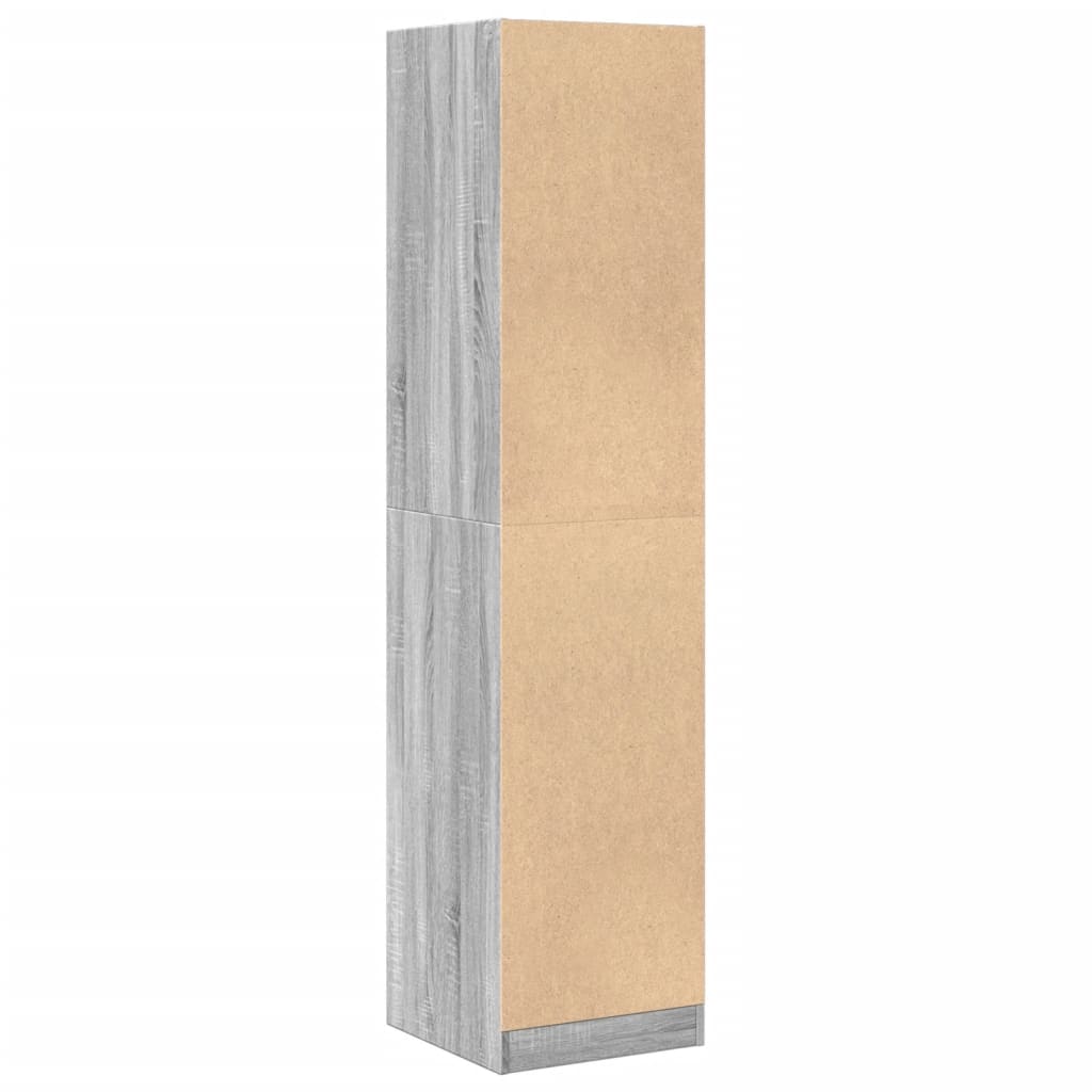 Apothecary Cabinet Grey Sonoma 40x41x174.5 cm Engineered Wood