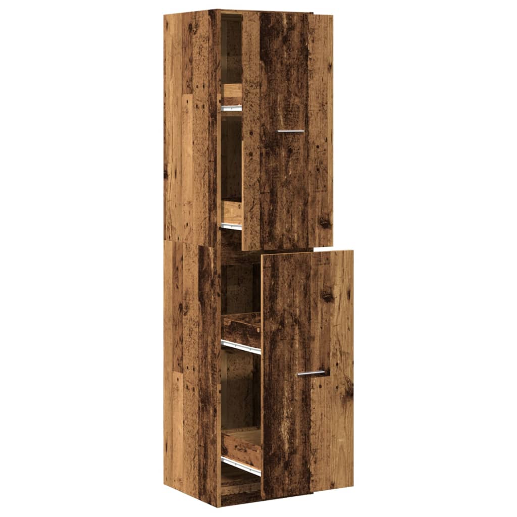 Apothecary Cabinet Old Wood 40x41x174.5 cm Engineered Wood