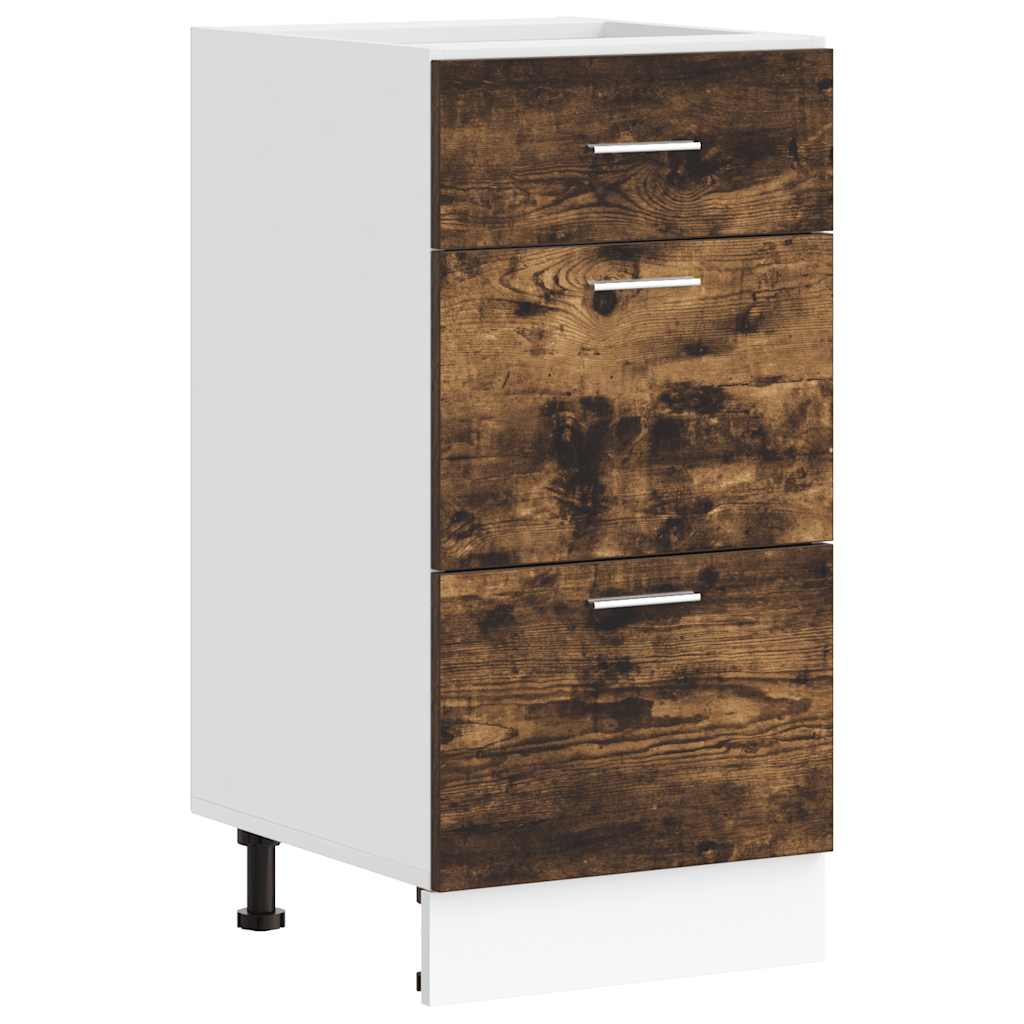 Bottom Cabinet Lyon Smoked Oak 40x46x81.5 cm Engineered Wood
