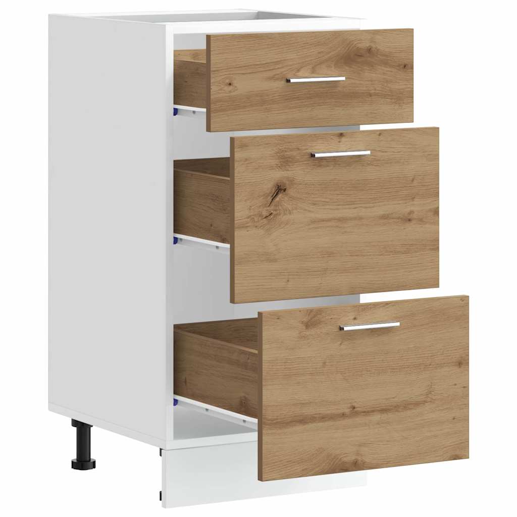 Bottom Cabinet Lyon Artisan Oak 40x46x81.5 cm Engineered Wood