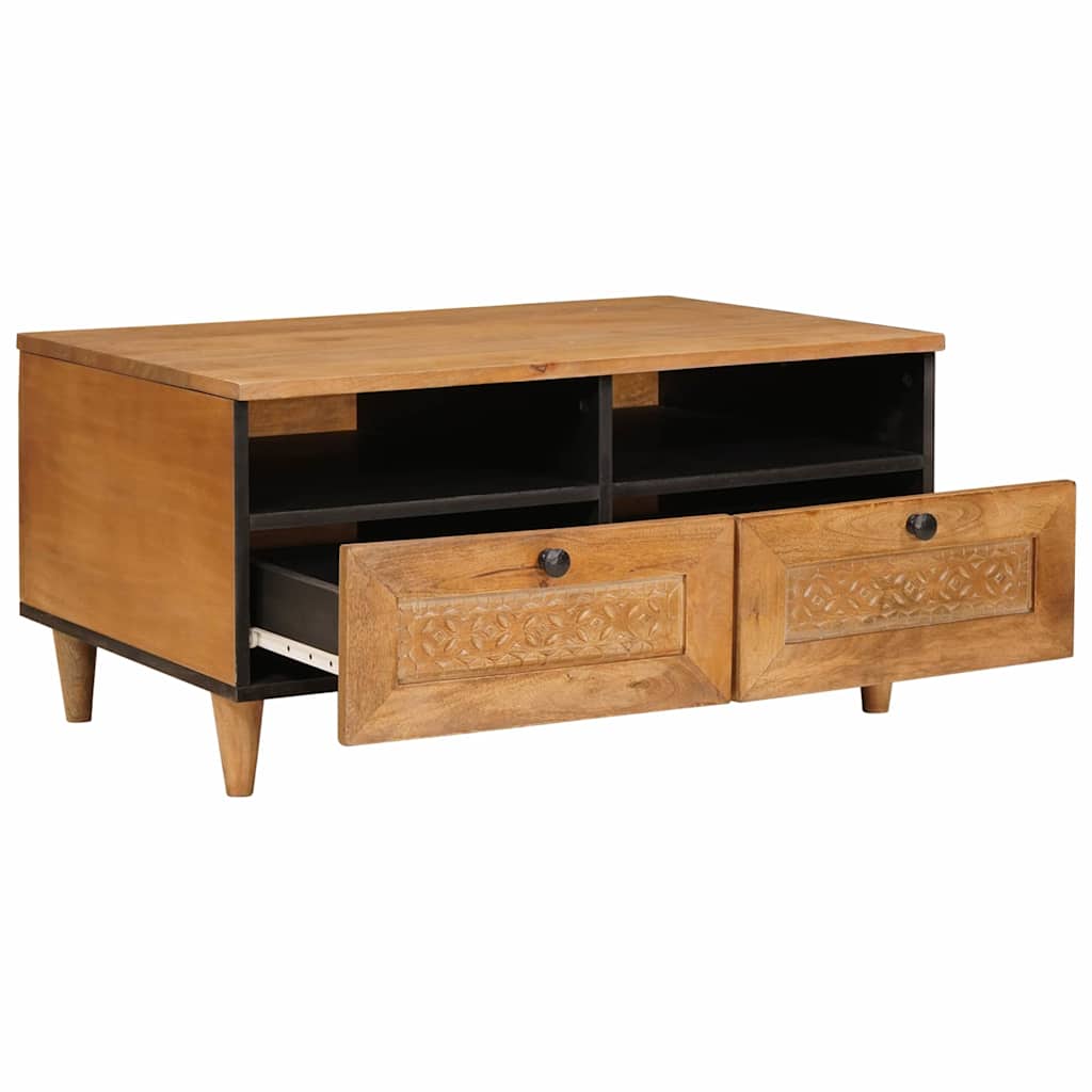 Coffee Table Light brown 80 x 54 x 40 cm Solid mango wood