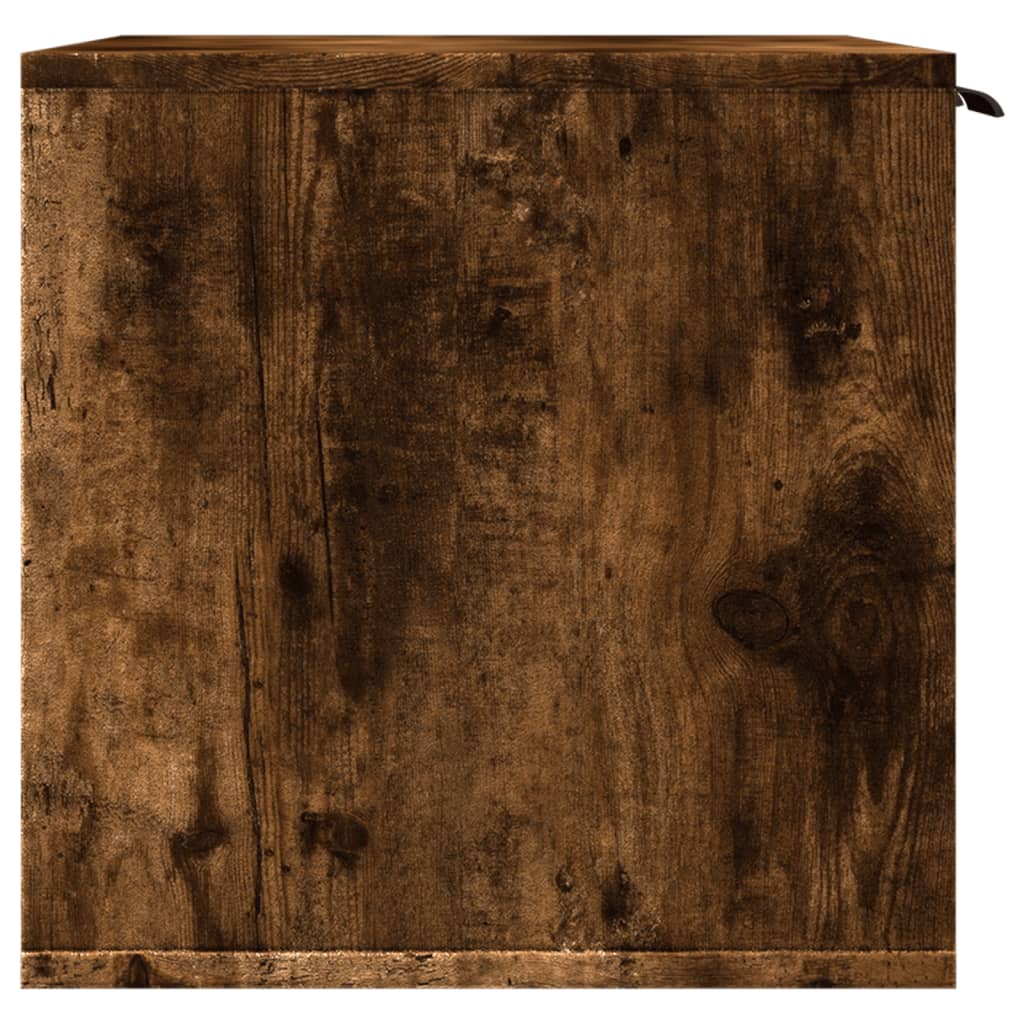 Cat Litter Box Enclosure Smoked Oak 60x40x40 cm Engineered Wood