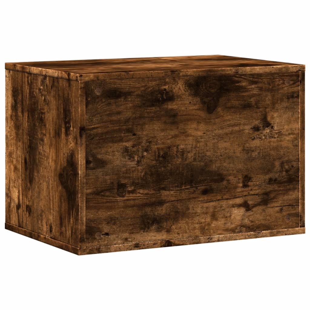 Cat Litter Box Enclosure Smoked Oak 60x40x40 cm Engineered Wood