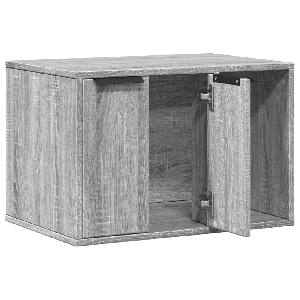 Cat Litter Box Enclosure Grey Sonoma 60x40x40 cm Engineered Wood