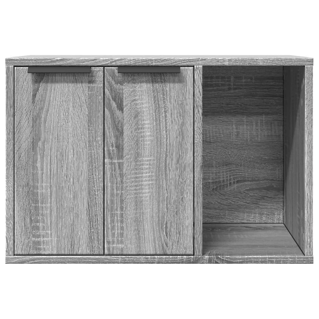 Cat Litter Box Enclosure Grey Sonoma 60x40x40 cm Engineered Wood
