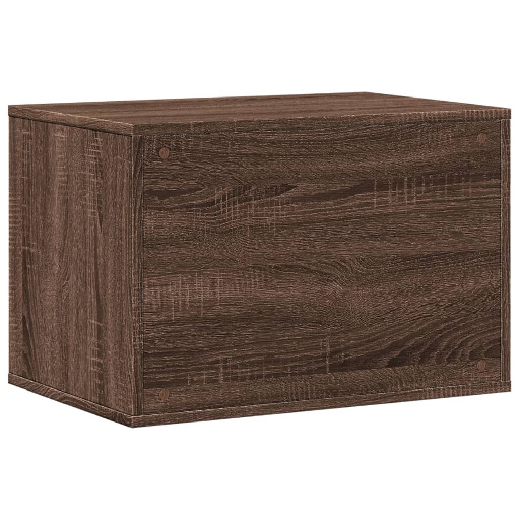 Cat Litter Box Enclosure Brown Oak 60x40x40 cm Engineered Wood