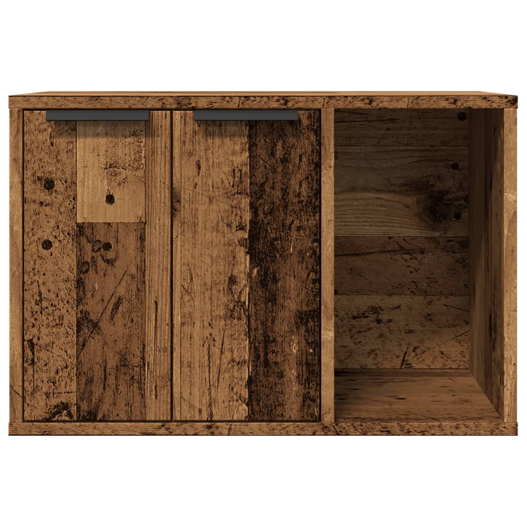 Cat Litter Box Enclosure Old Wood 60x40x40 cm Engineered Wood