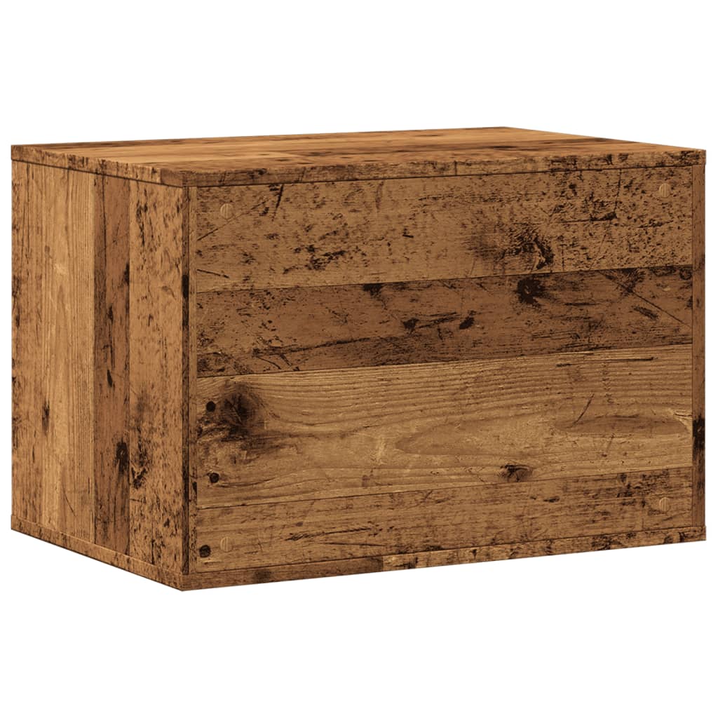 Cat Litter Box Enclosure Old Wood 60x40x40 cm Engineered Wood
