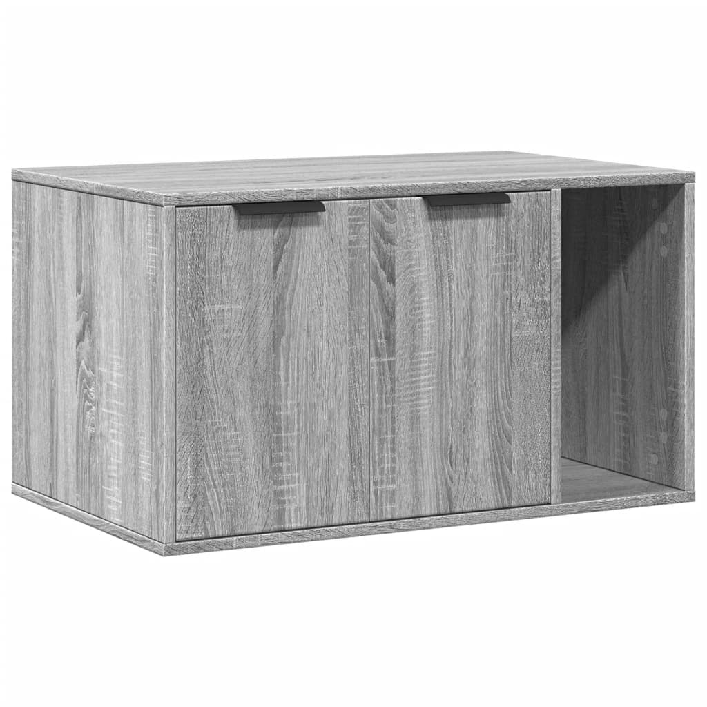 Cat Litter Box Enclosure Grey Sonoma 80x50x45 cm Engineered Wood