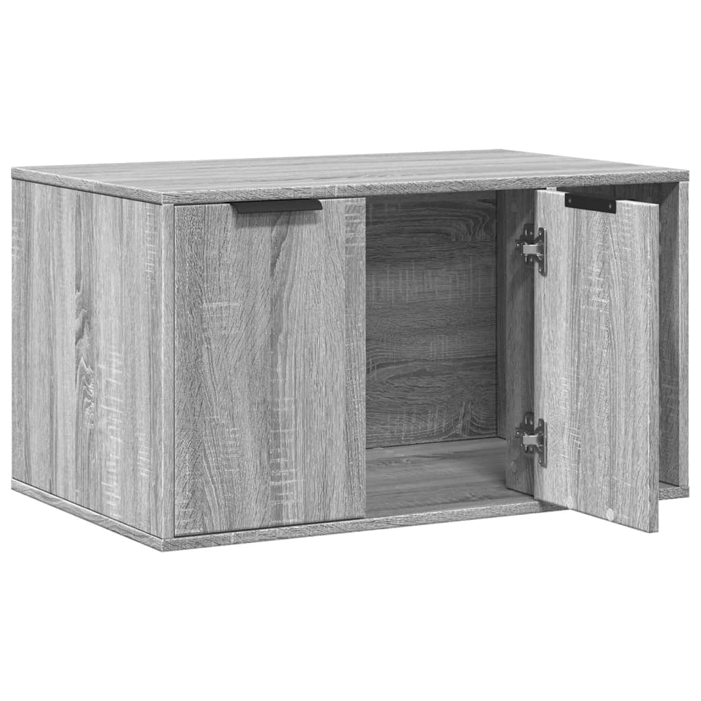 Cat Litter Box Enclosure Grey Sonoma 80x50x45 cm Engineered Wood