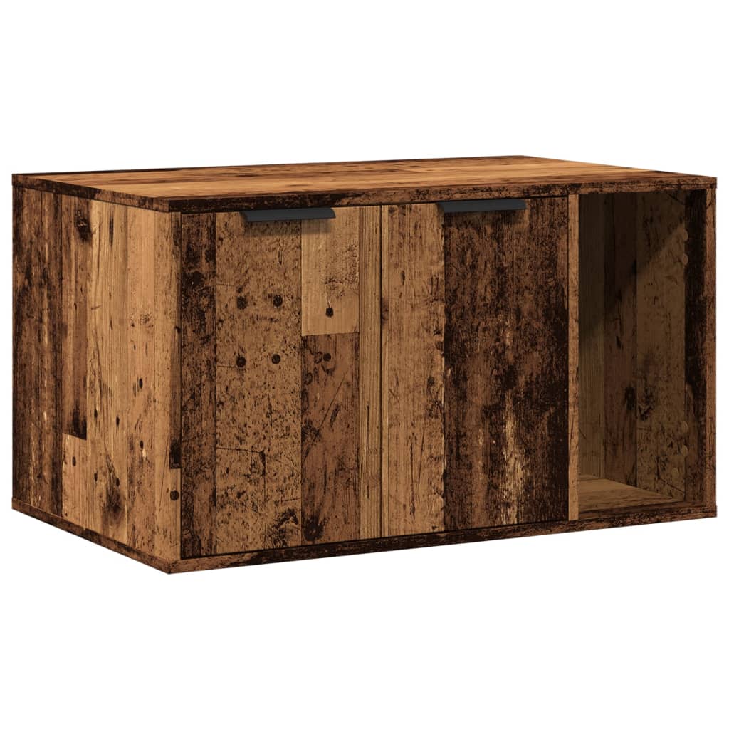 Cat Litter Box Enclosure Old Wood 80x50x45 cm Engineered Wood