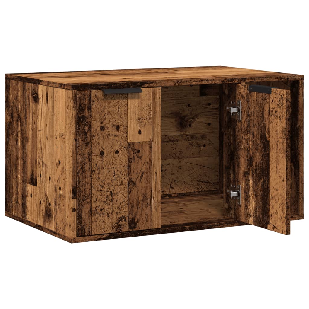 Cat Litter Box Enclosure Old Wood 80x50x45 cm Engineered Wood