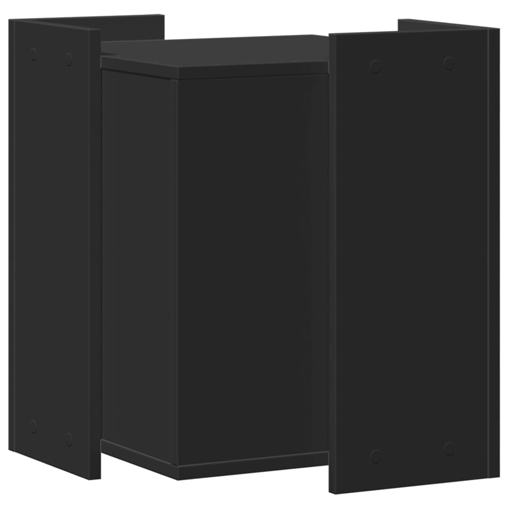 Cat Litter Box Enclosure Black 42x42x51 cm Engineered Wood