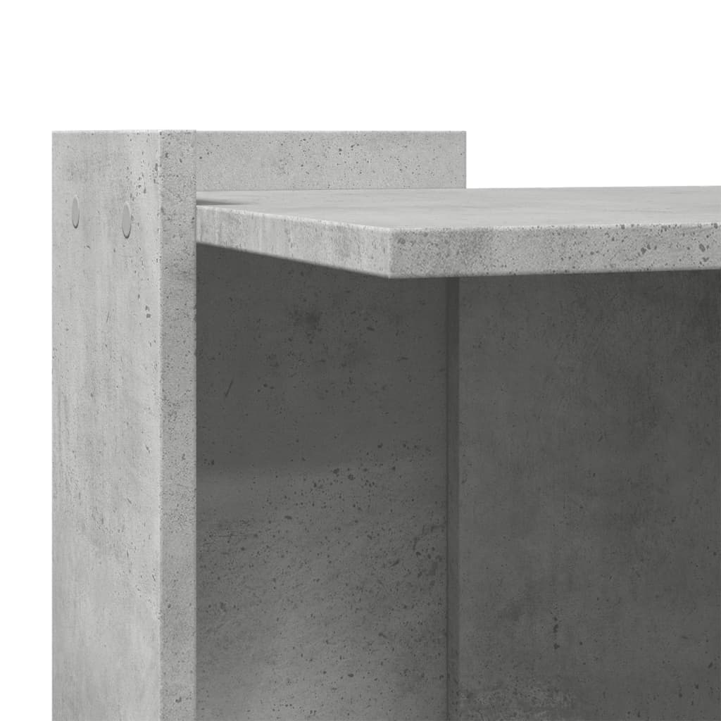 Cat Litter Box Enclosure Concrete Grey 42x42x51 cm Engineered Wood