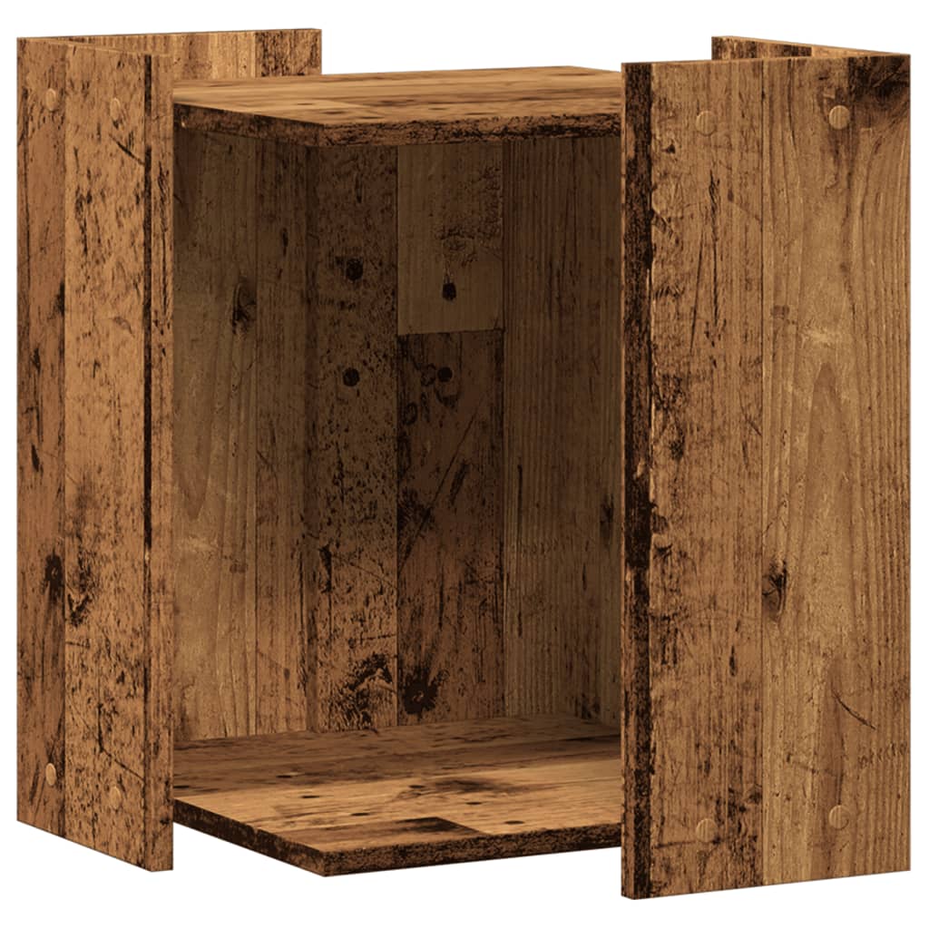 Cat Litter Box Enclosure Old Wood 42x42x51 cm Engineered Wood