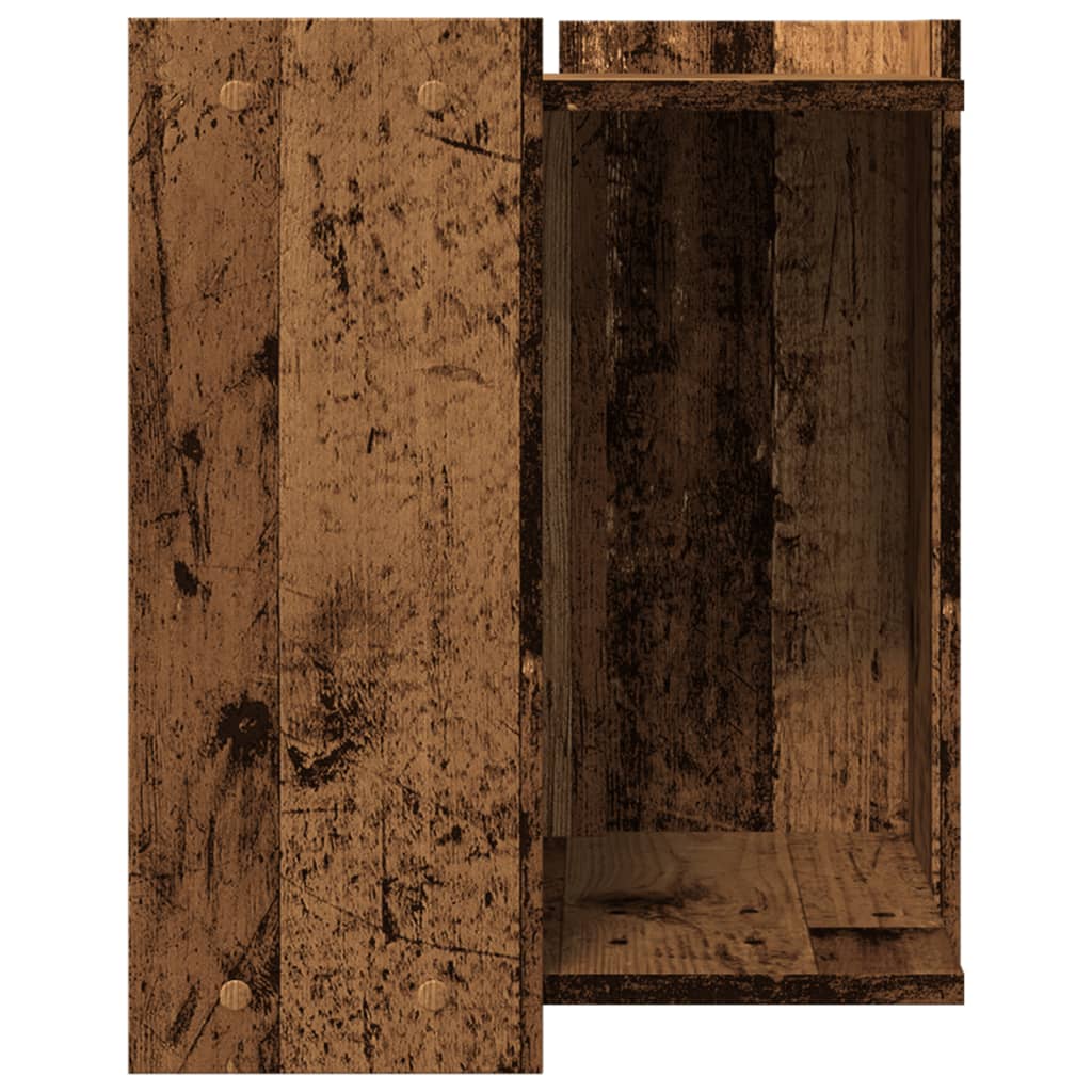 Cat Litter Box Enclosure Old Wood 42x42x51 cm Engineered Wood
