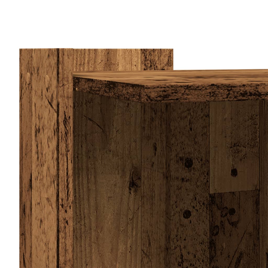 Cat Litter Box Enclosure Old Wood 42x42x51 cm Engineered Wood