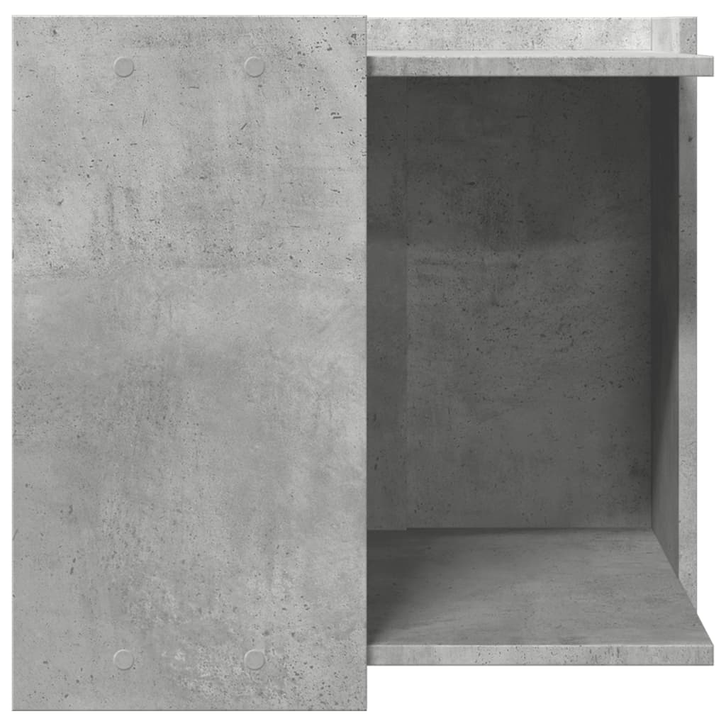 Cat Litter Box Enclosure Concrete Grey 53x53x51 cm Engineered Wood