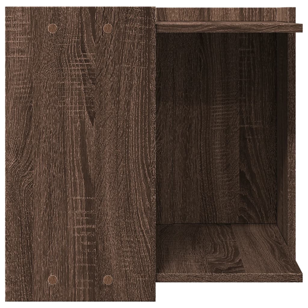 Cat Litter Box Enclosure Brown Oak 53x53x51 cm Engineered Wood