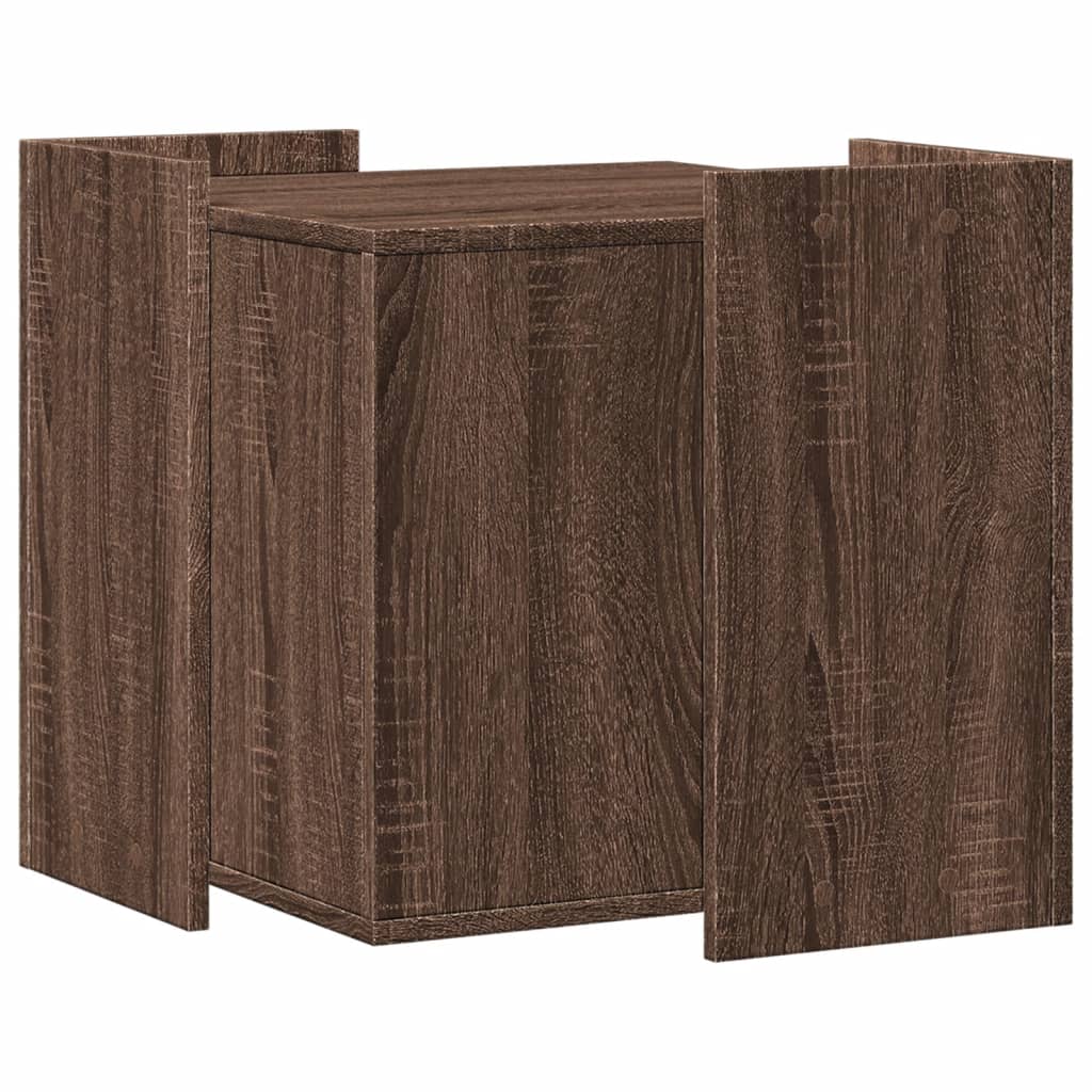 Cat Litter Box Enclosure Brown Oak 53x53x51 cm Engineered Wood