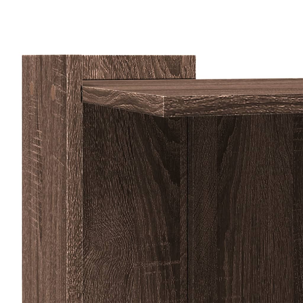 Cat Litter Box Enclosure Brown Oak 53x53x51 cm Engineered Wood