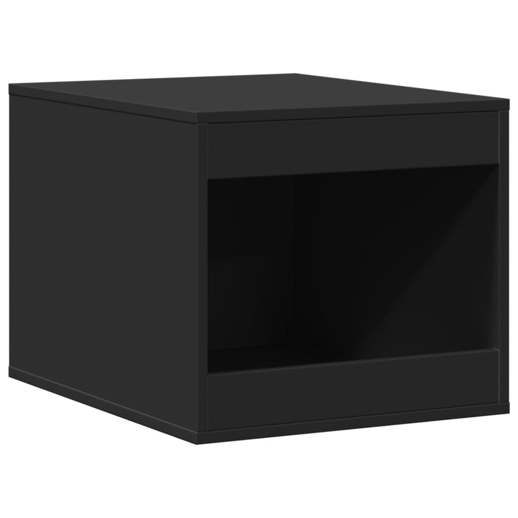 Cat Litter Box Enclosure Black 47x59x42 cm Engineered Wood
