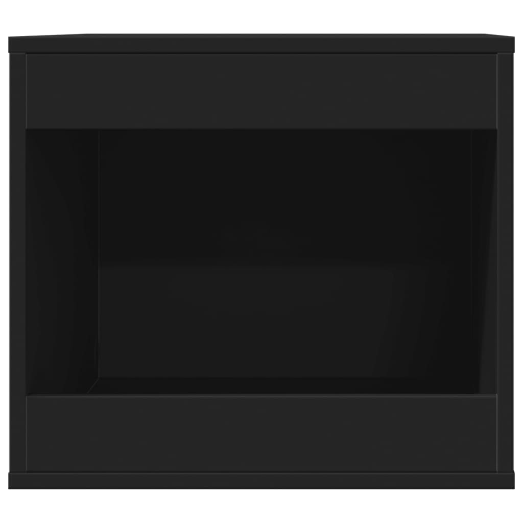 Cat Litter Box Enclosure Black 47x59x42 cm Engineered Wood