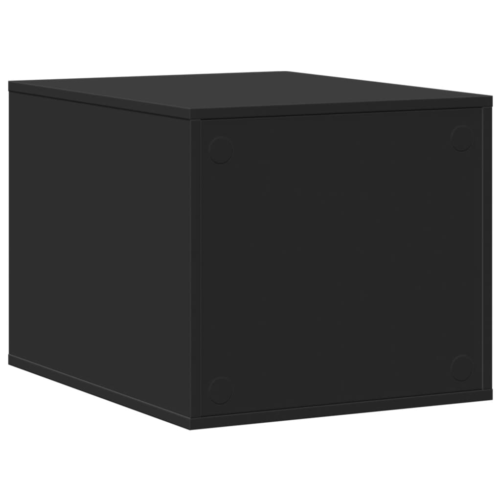 Cat Litter Box Enclosure Black 47x59x42 cm Engineered Wood