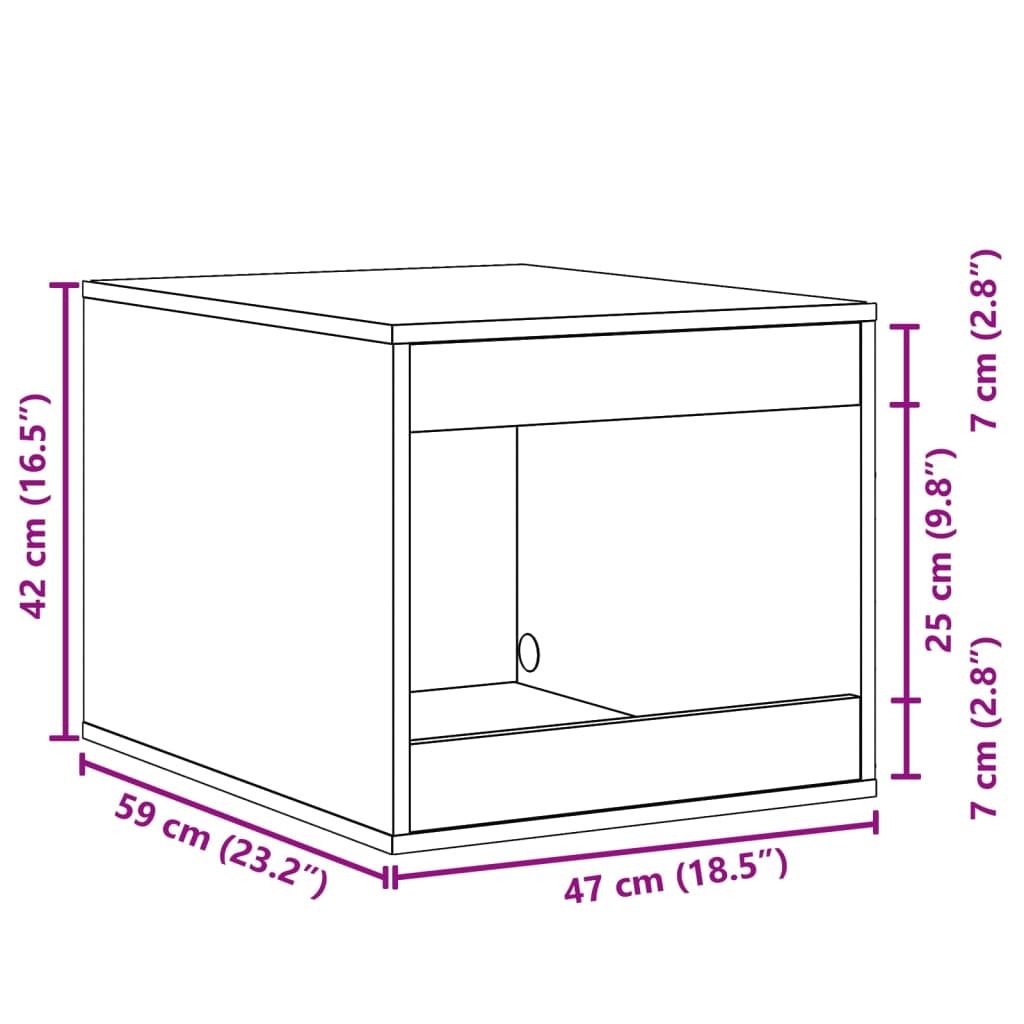 Cat Litter Box Enclosure Black 47x59x42 cm Engineered Wood