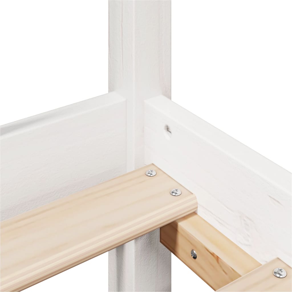 Bookcase Bed without Mattress White 160x200 cm Solid Wood Pine