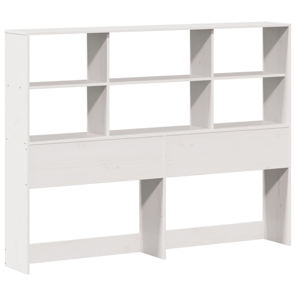 Bookcase Bed without Mattress White 160x200 cm Solid Wood Pine
