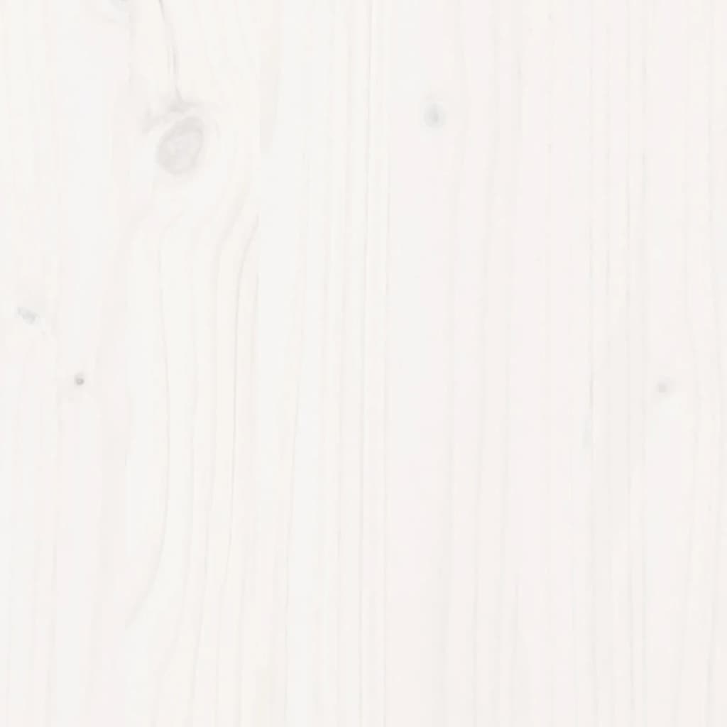 Bookcase Bed without Mattress White 140x200cm Solid Wood Pine