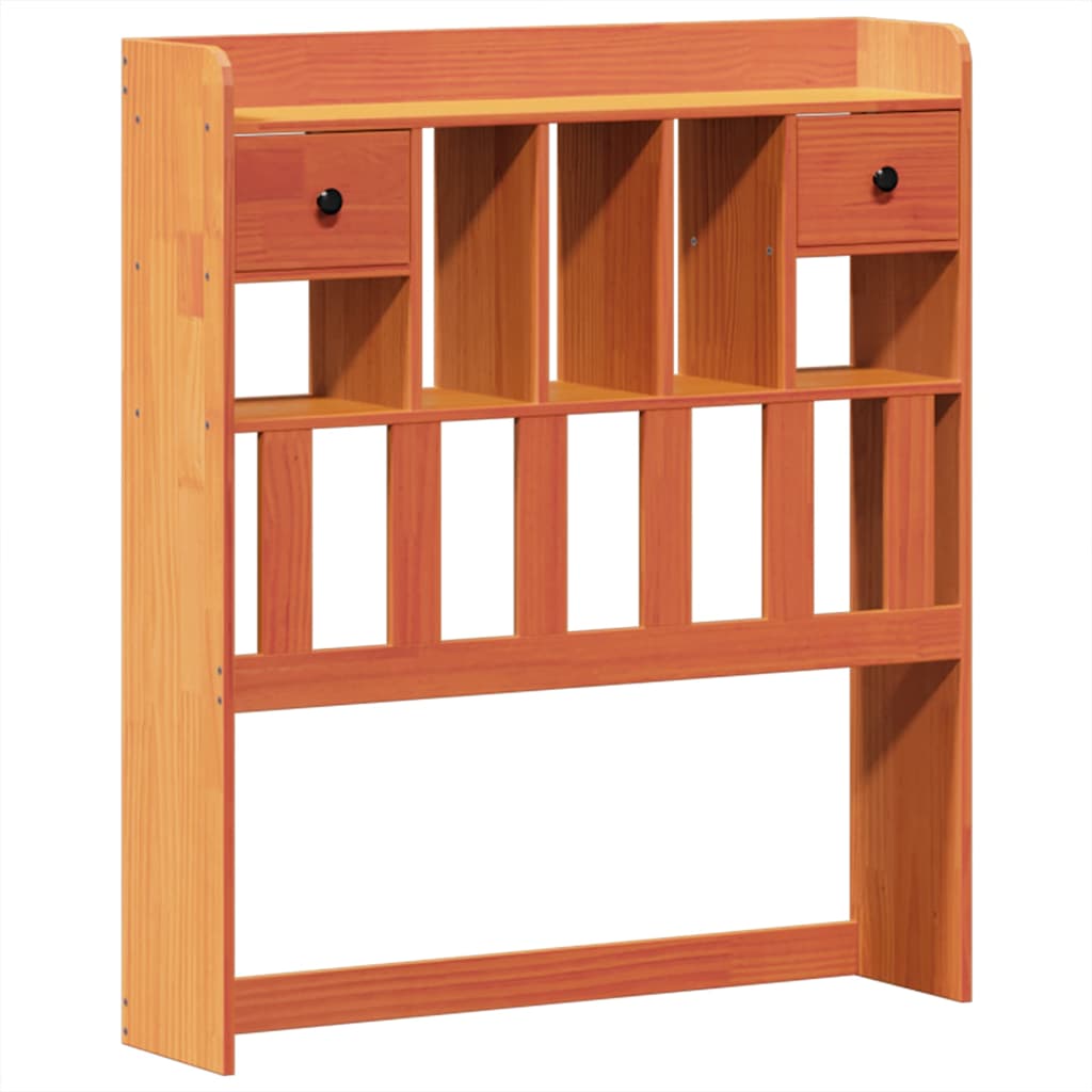 Bookcase Bed without Mattress Wax Brown 75x190 cm Small Single Solid Wood Pine