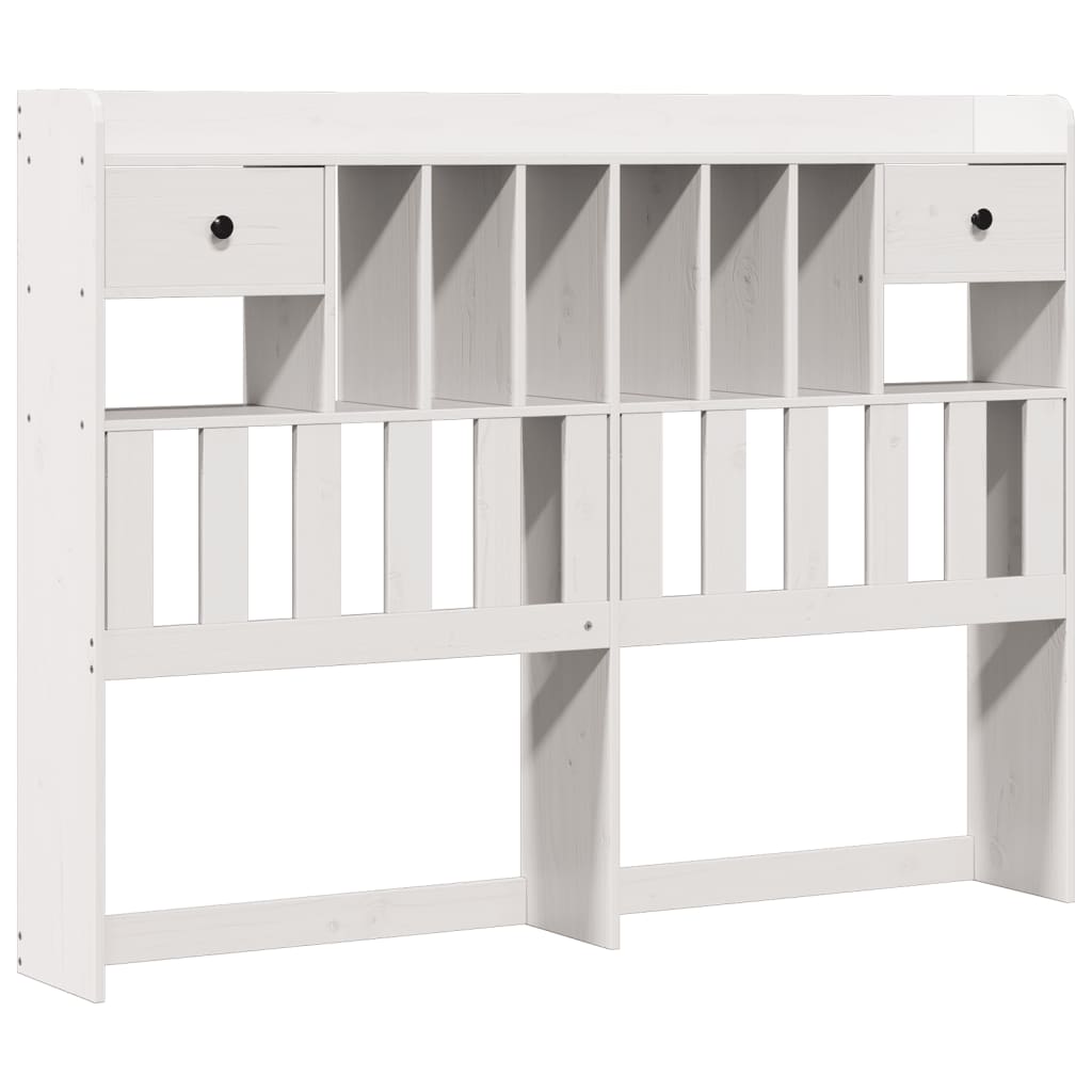 Bookcase Bed without Mattress White 160x200 cm Solid Wood Pine