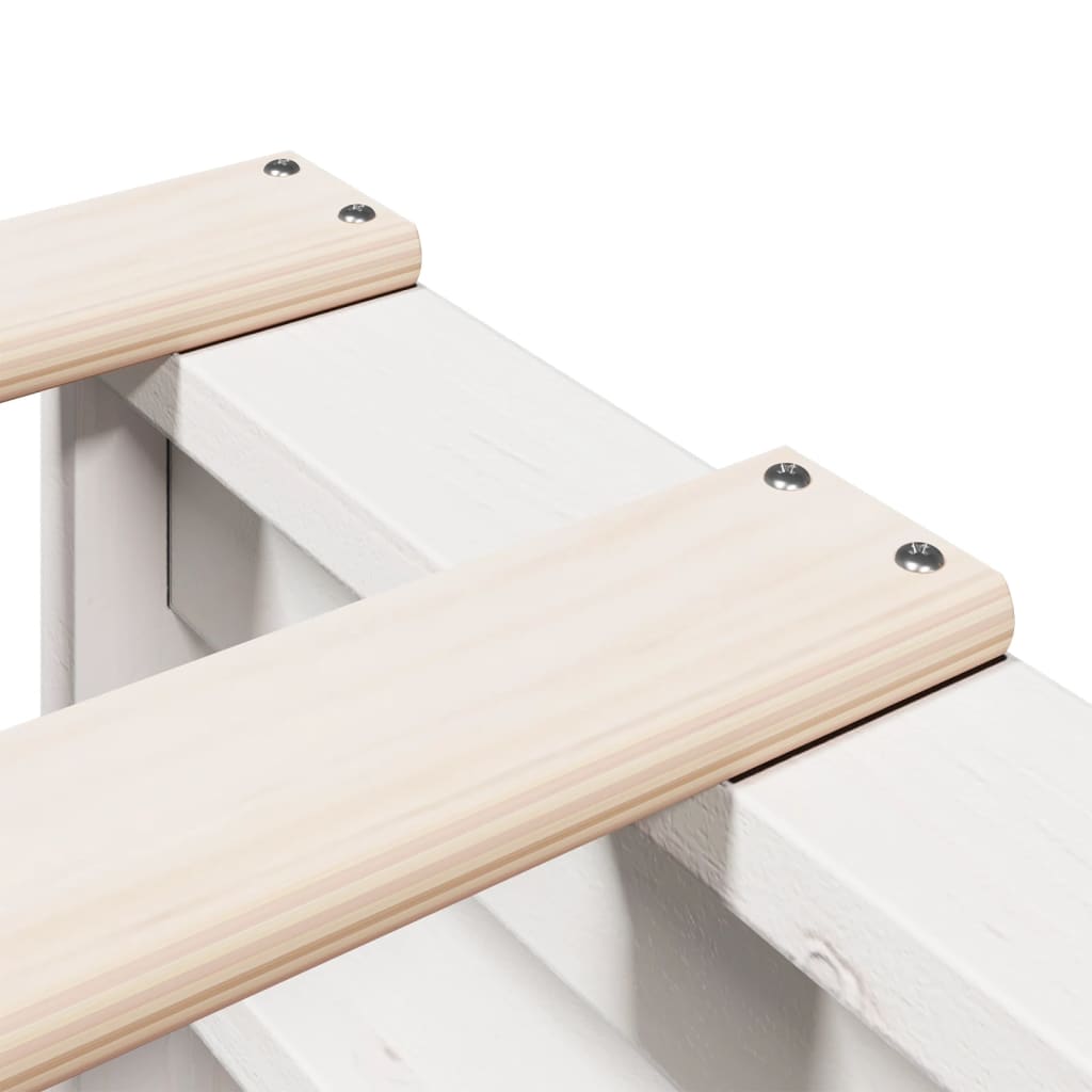 Bookcase Bed without Mattress White 160x200 cm Solid Wood Pine