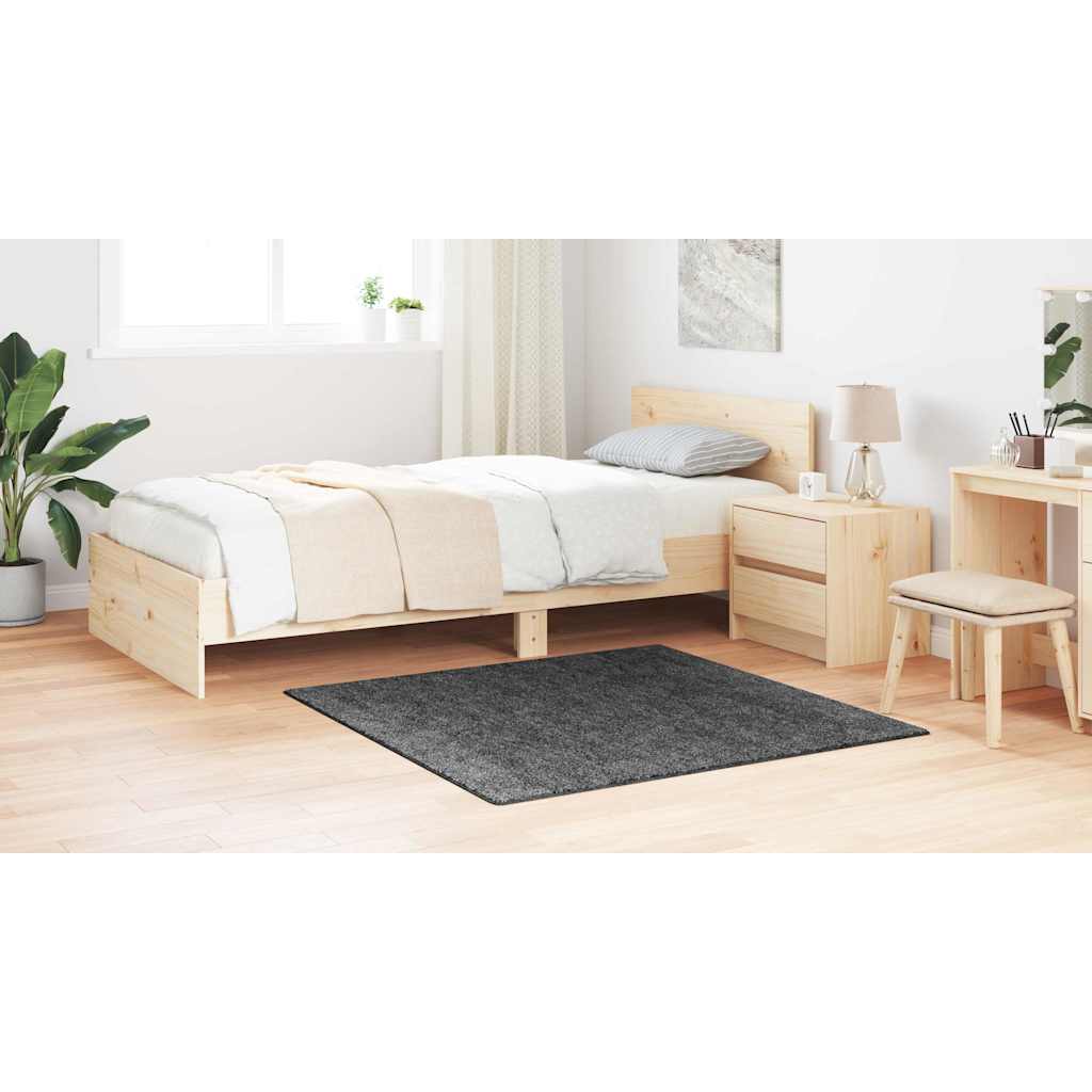 Anti-slip Shaggy Rug Dark Grey 120 x 120 cm PP
