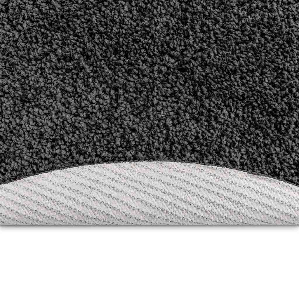 Anti-slip Shaggy Rug Dark Grey 90 x 90 cm PP